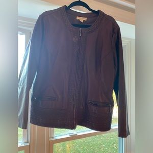 Purple faux leather jacket